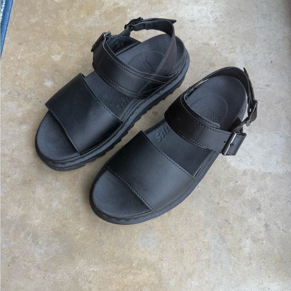 Dr. Martens Black Leather Sandals